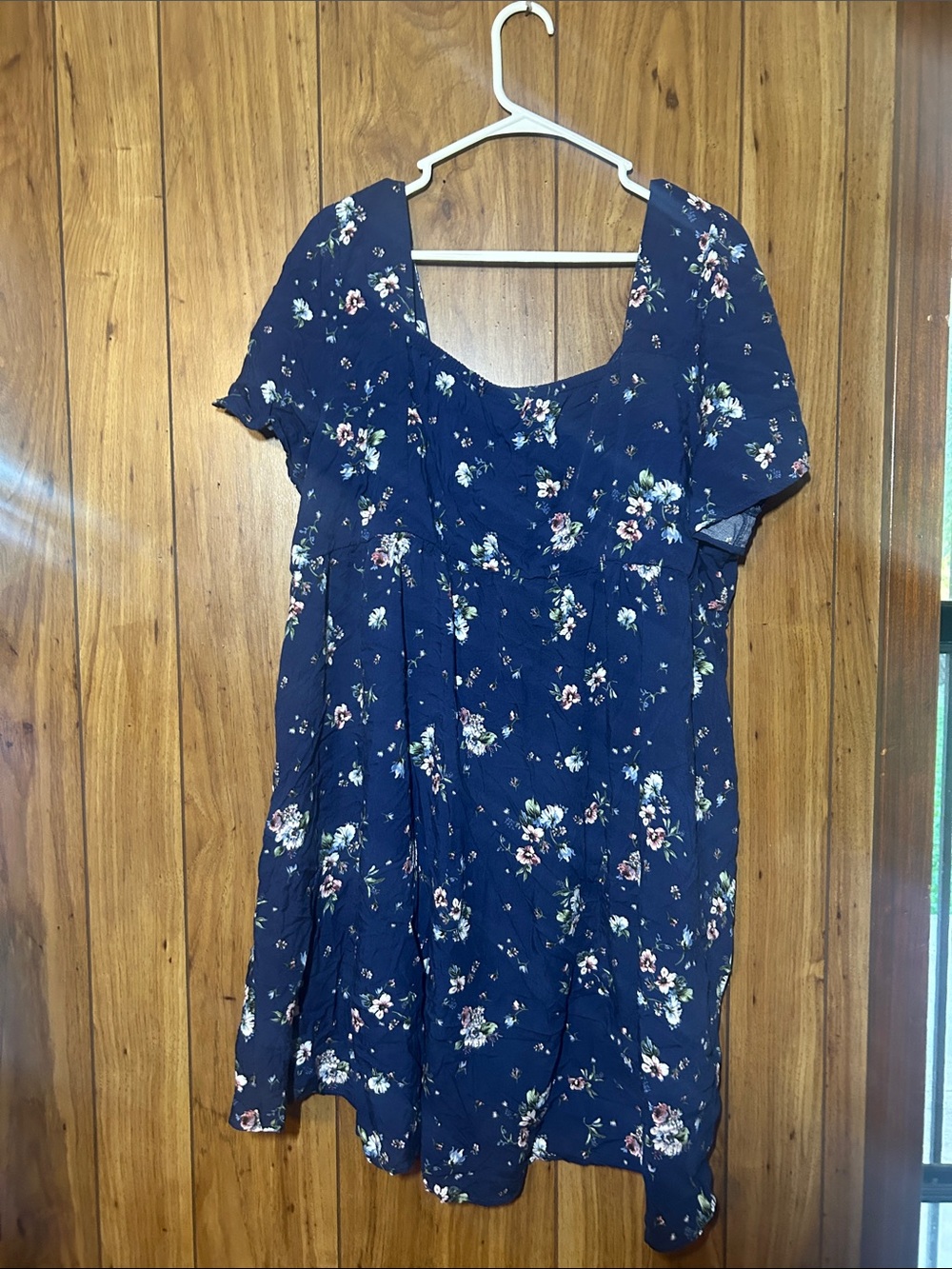 torrid Navy Floral Square Neck Tunic - Picture 4 of 4
